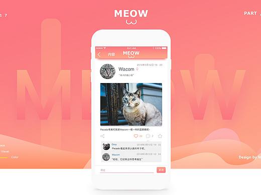 MEOW APP设计（个人主页-ZMjY2Mzk4NjA=） - APP界面 - 站酷设计师清水Ruhiyyihba原创素材 - 站酷ZCOOL