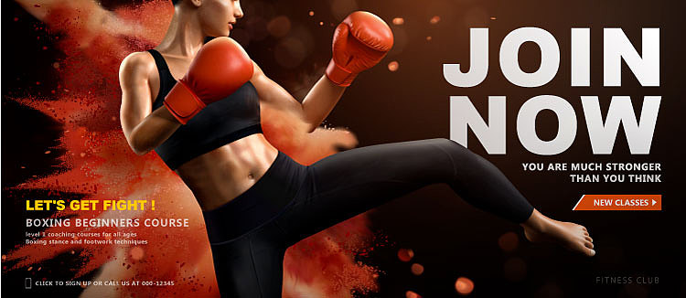 运动健身私人教练有氧瑜伽美体管理广告海报设计