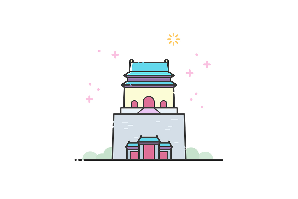钟楼-MBE建筑系列（图ZNjM5NzMyNTI=） - 图标 - 站酷设计师zhaoyao20034原创素材 - 站酷ZCOOL
