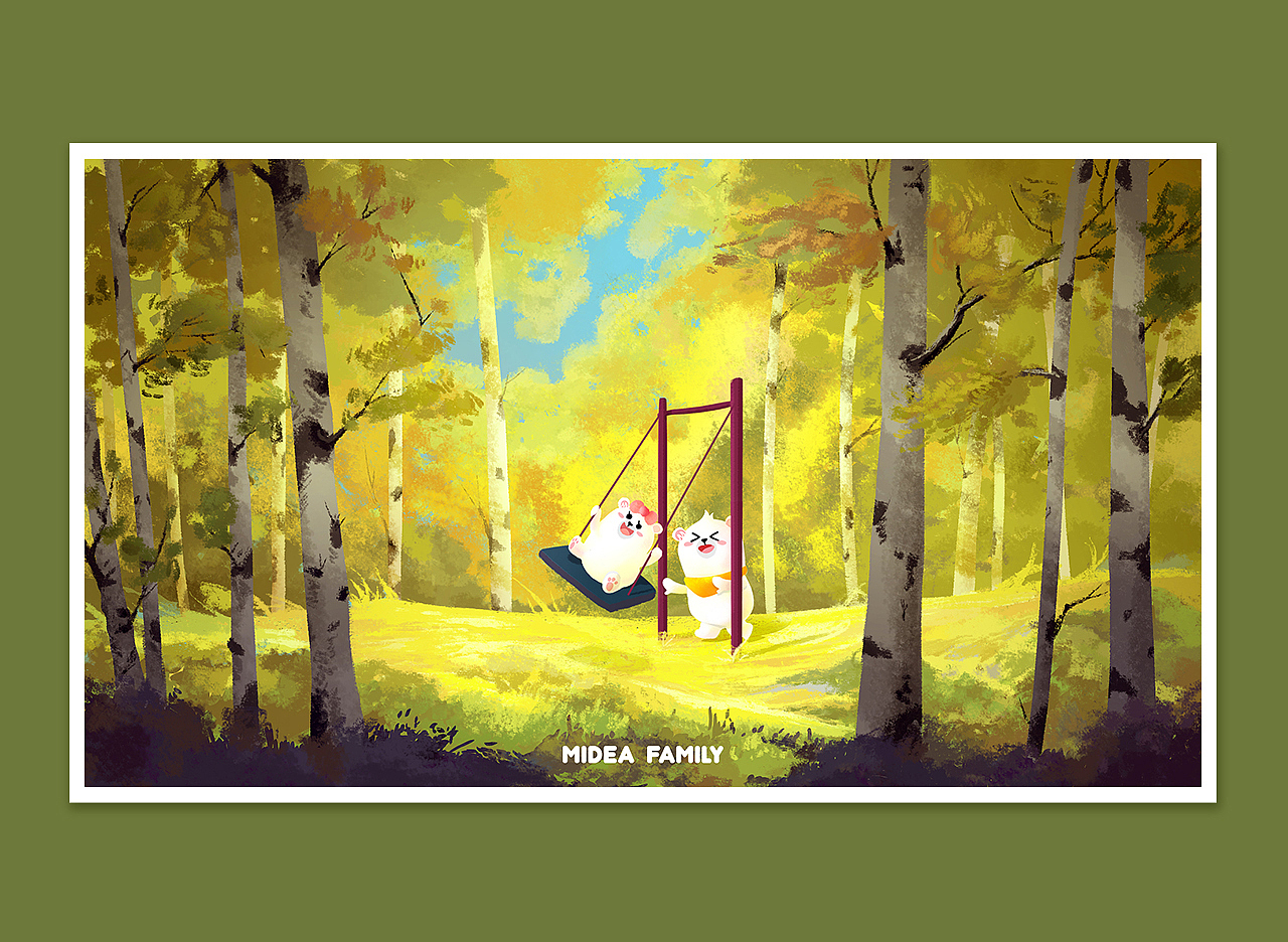 美的Midea family壁纸系列