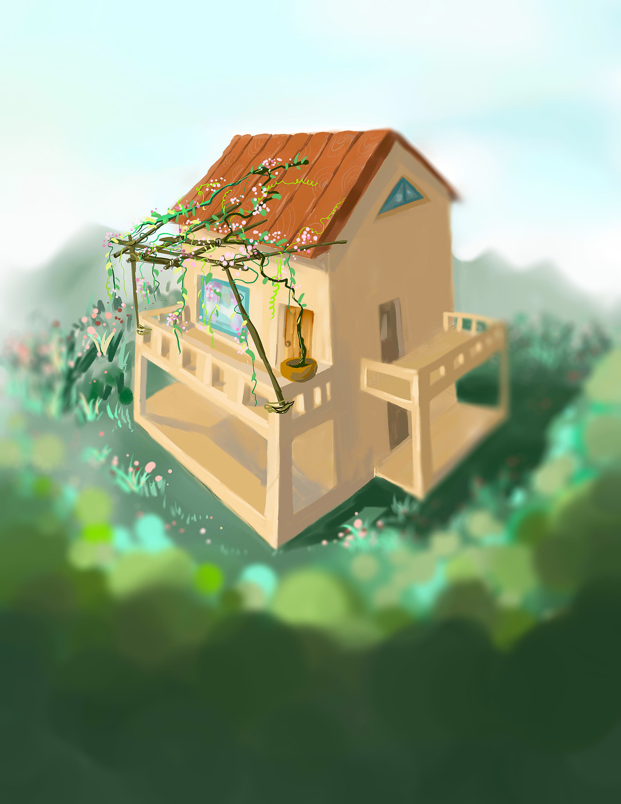 尝试画的小房子