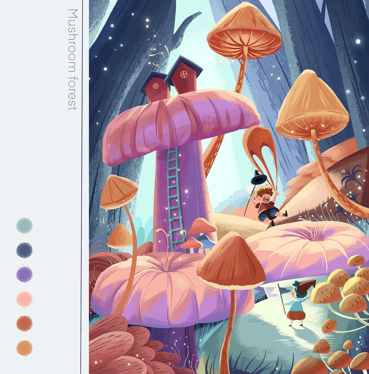 魔菇森林探险|插画|绘本|仙人掌和也 - 原创作品 - 站酷 (zcool)