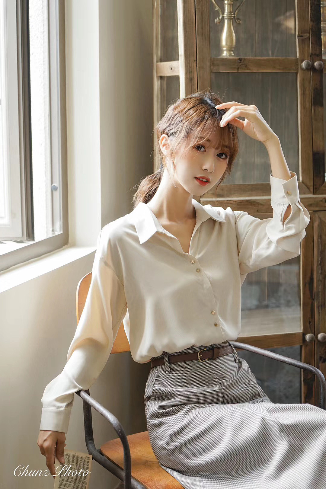 ins风网红风衬衣拍摄衬衫拍摄打底拍摄模特拍摄拍照|摄影|人像摄影