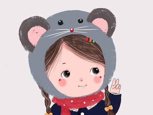 鼠年新头像,老鼠帽子戴起来