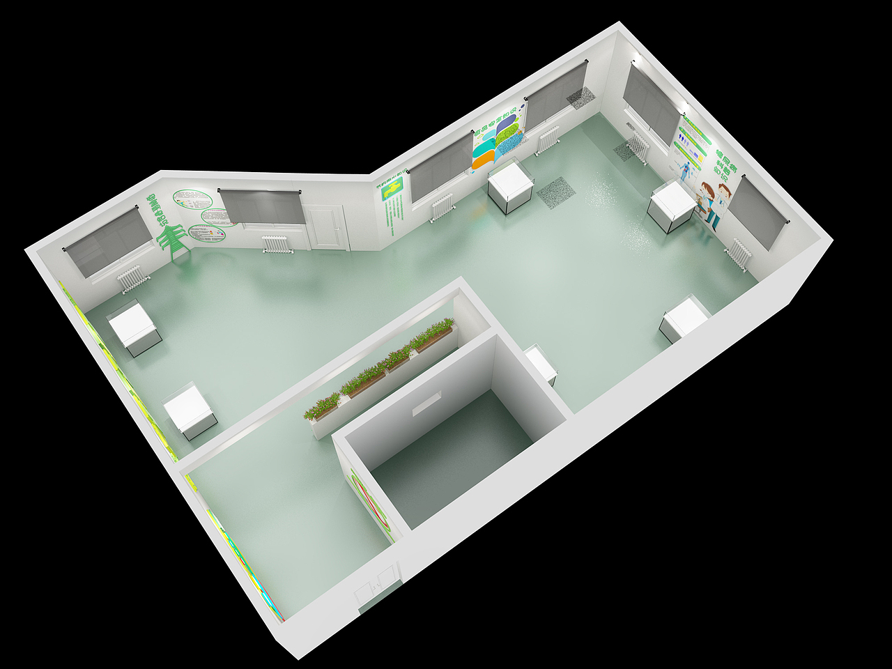 科普安全知识展厅效果图设计