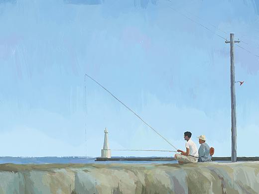 小津电影剧照 日系插画 场景插画 人物 插画练习