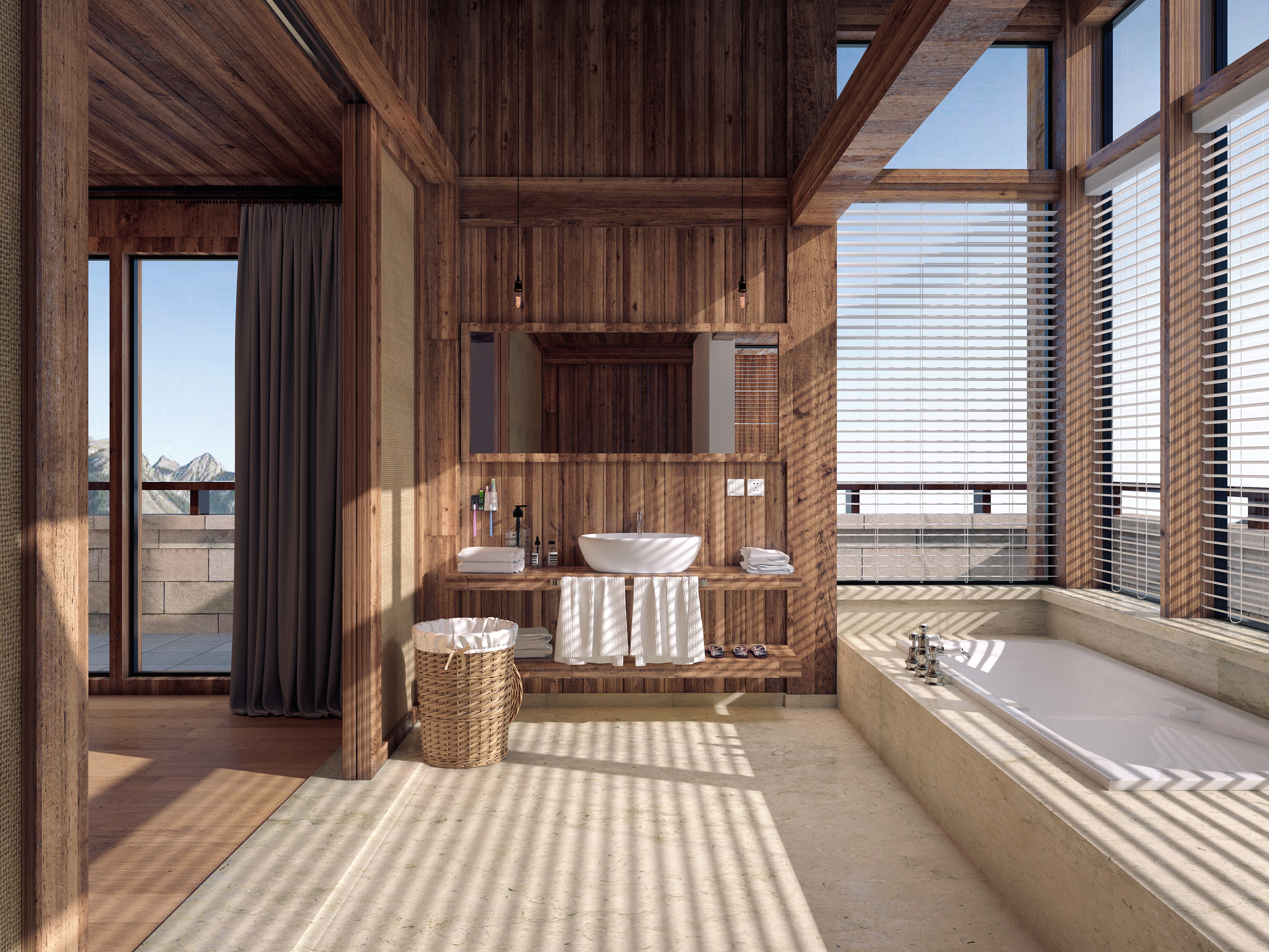 民宿效果图俩张|三维|建筑/空间|设计师吴建伟 - 原创作品 - 站酷