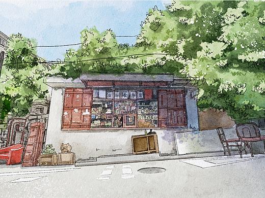 商业风景地标插画