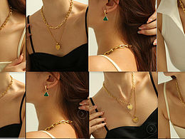 模特飾品佩戴拍攝原圖