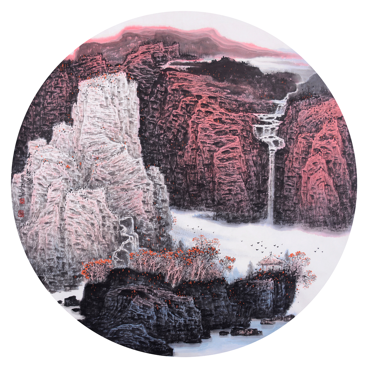 山水名家张月岗老师秋季个展斗方精品原创合集（图ZMTI0NDY4MTEy） - 绘画 - 站酷设计师画家张月岗原创素材 - 站酷ZCOOL