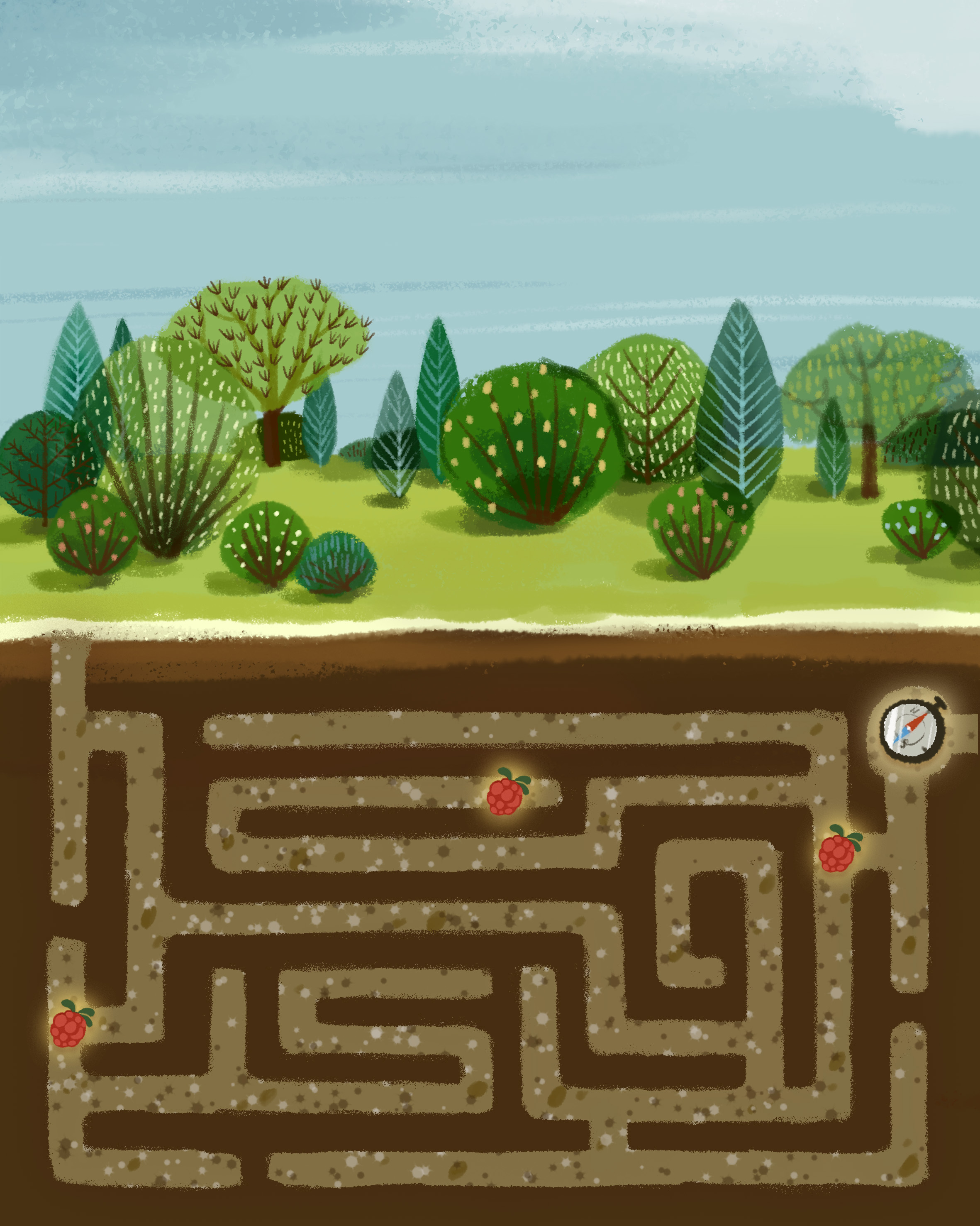 unity——小蚂蚁历险记(儿童向迷宫类游戏)|插画|游戏原画|流浪de艺娃