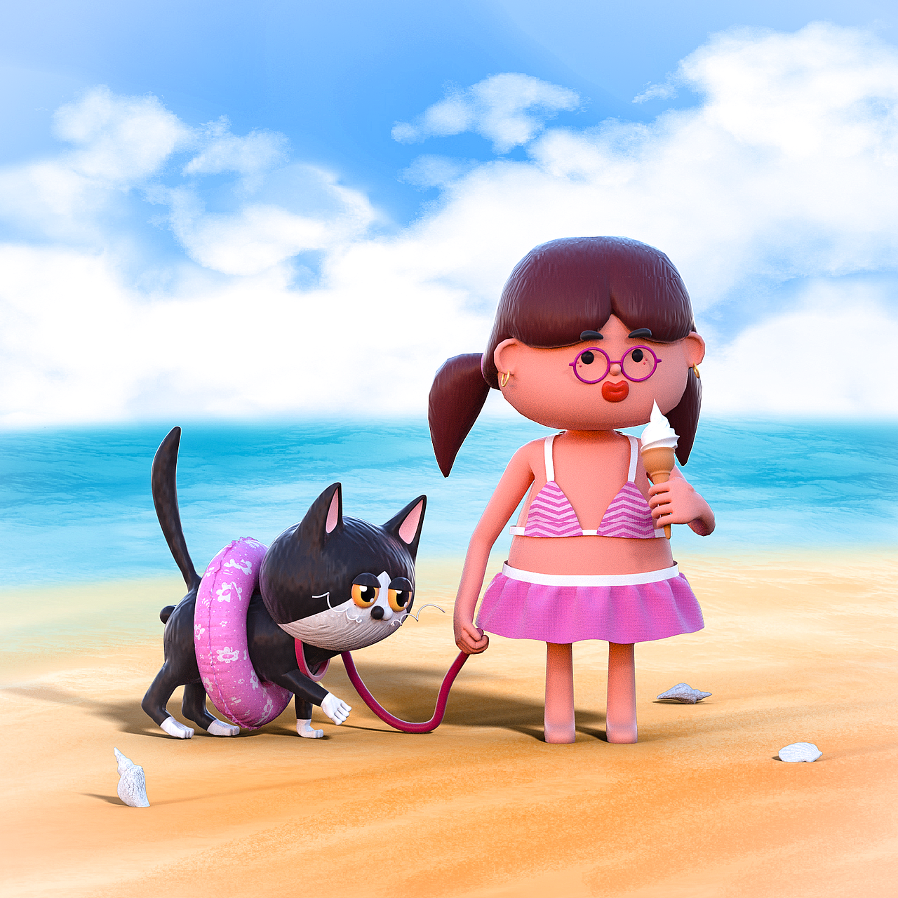 我&我的猫（图ZMjA3MzY3NjY4） - 动画/影视 - 站酷设计师丽小珊原创素材 - 站酷ZCOOL