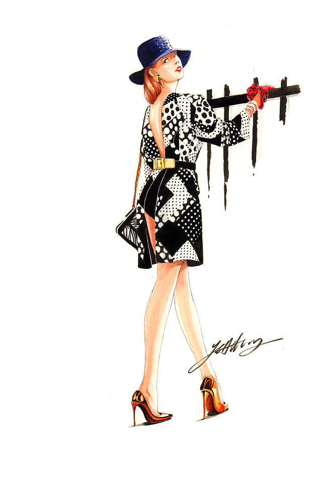 【时装画步骤放送二:滑雪服】