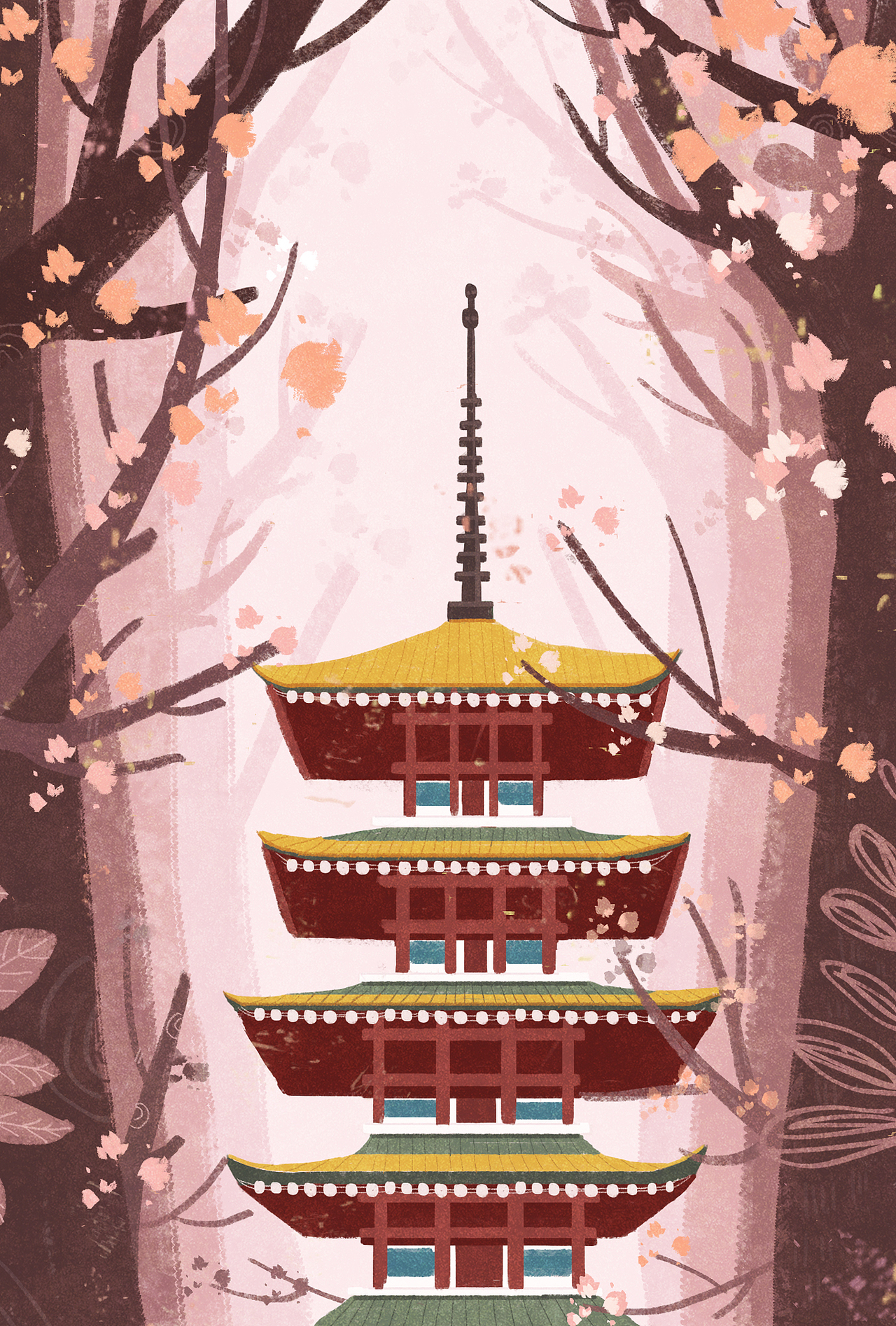 鄂东南风景系列插画合集