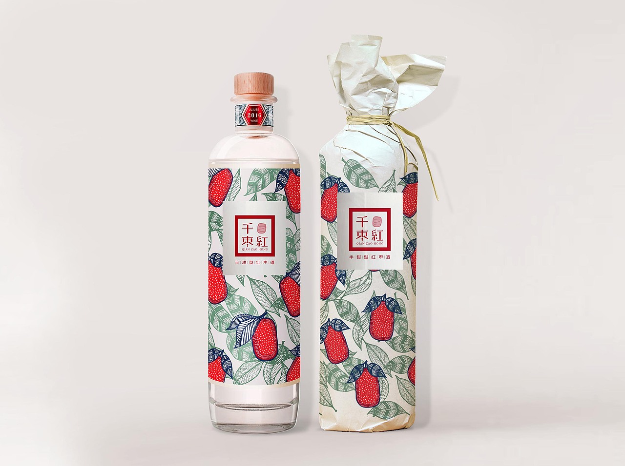 红枣酒包装设计（图ZNTI2ODQwMjg=） - 包装 - 站酷设计师山里人创意原创素材 - 站酷ZCOOL