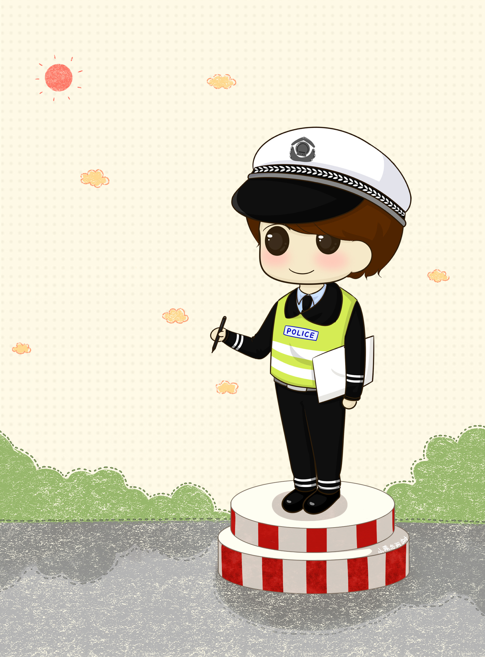 Animated Police Officer Clip Art