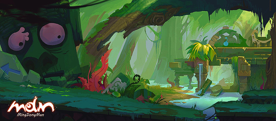 原创作品:游戏美术系列之游戏原画场景|沙漠飞