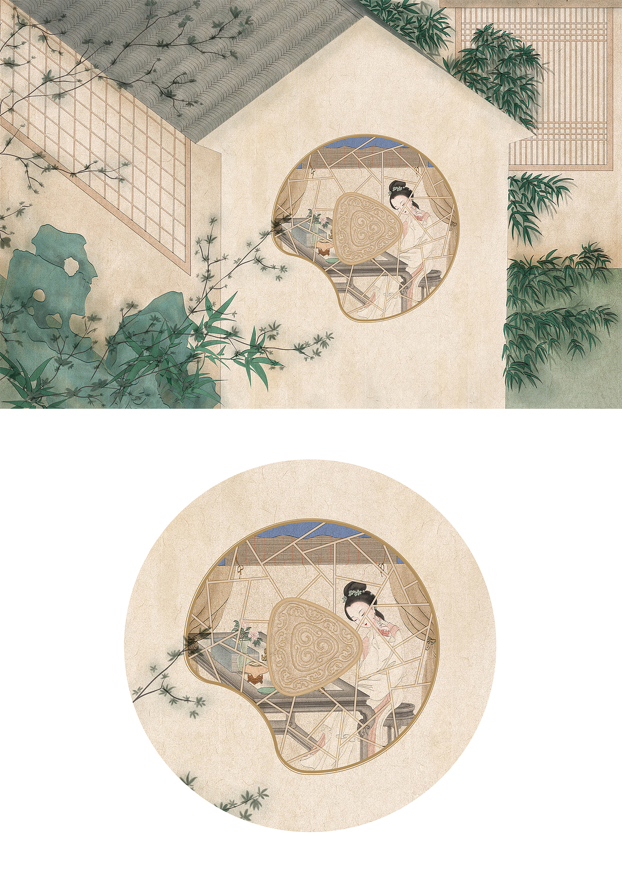 清风竹影，晓窗点黛