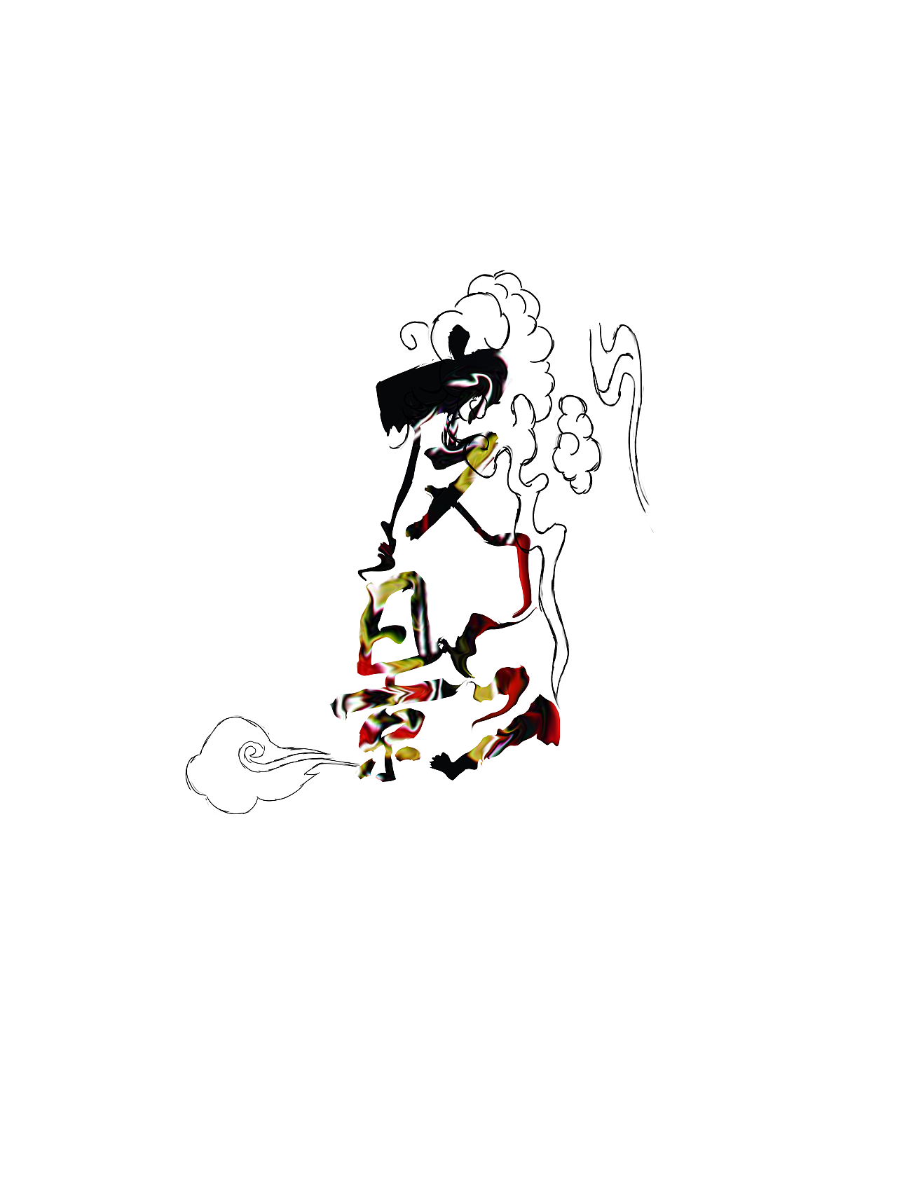 同样是在做皮影海报的时候随手画的几张字体设计