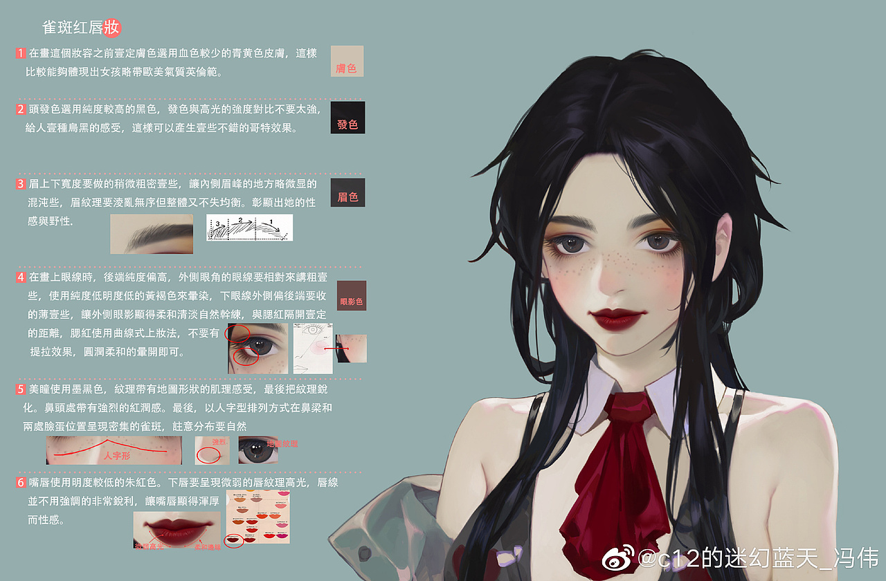 元素动力|冯伟教你化四种流行妆容（图ZMjkwOTE4NTAw） - 艺术插画 - 站酷设计师fengweic12原创素材 - 站酷ZCOOL