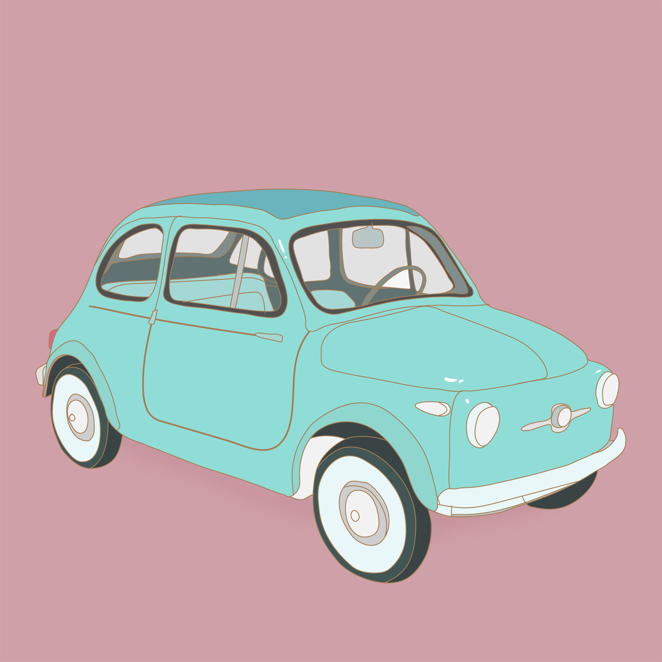Vector for free use: Car Top View