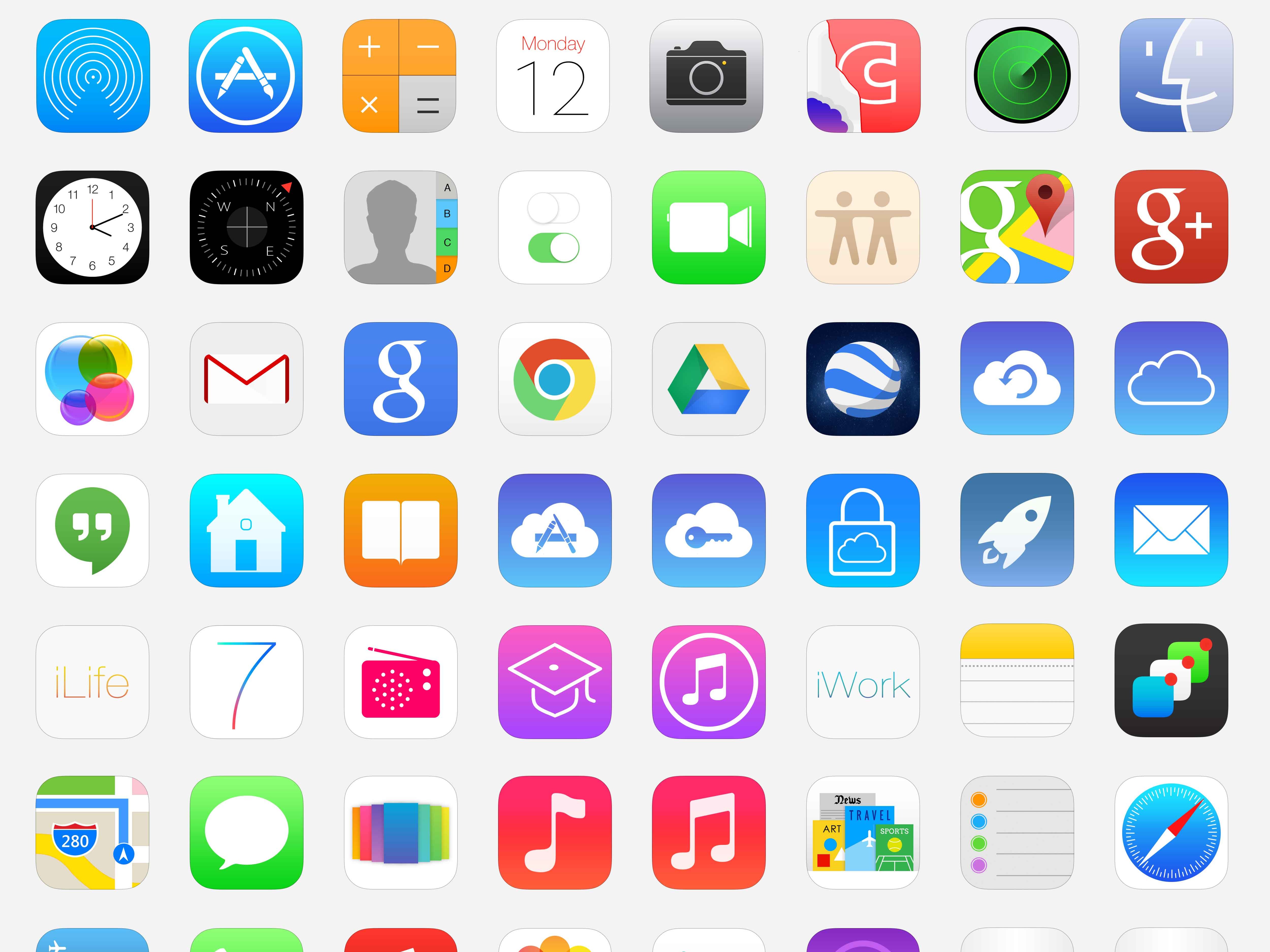 ios 7 icon 图标_筱猪佩奇-站酷ZCOOL