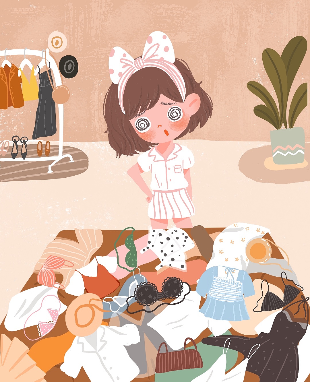 悦指间美甲插画合集