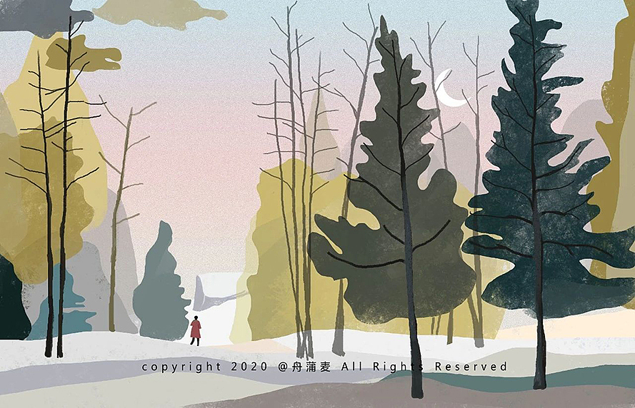 北方以北的冬（图ZMjM4NzQ3ODE2） - 商业插画 - 站酷设计师舟蒲麦原创素材 - 站酷ZCOOL