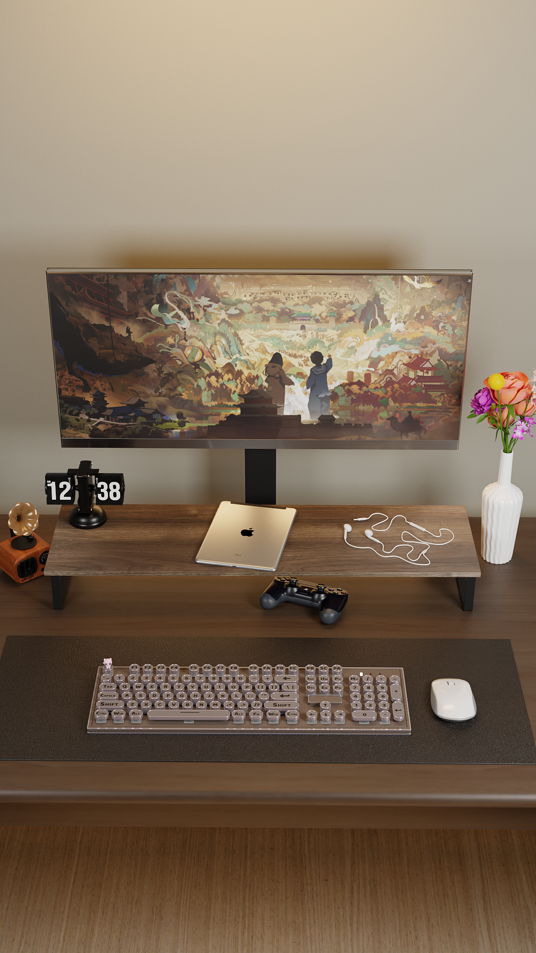 显示器增高架建模渲染