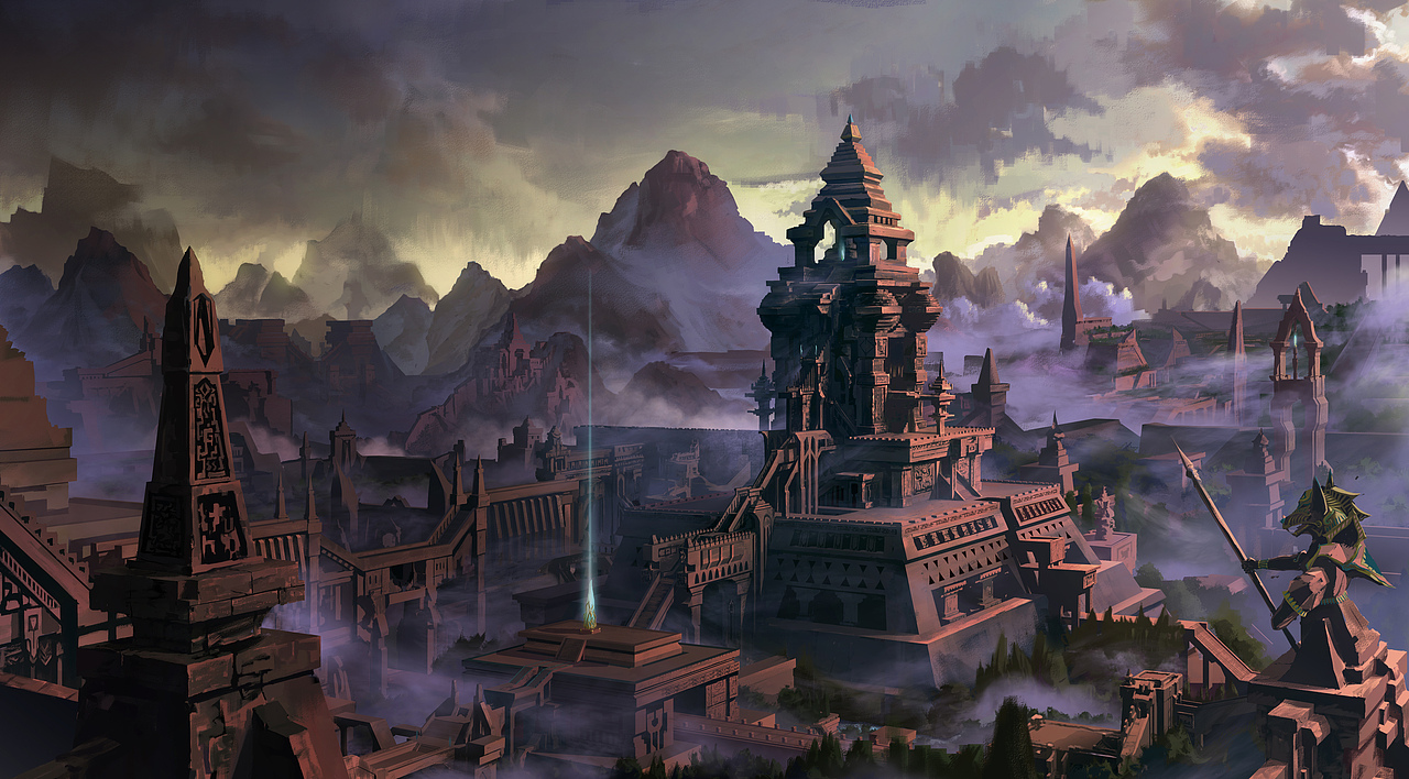 烟雾中的古都（图ZMTAzNDg5MzEy） - 概念设定 - 站酷设计师废土中的大鱼原创素材 - 站酷ZCOOL