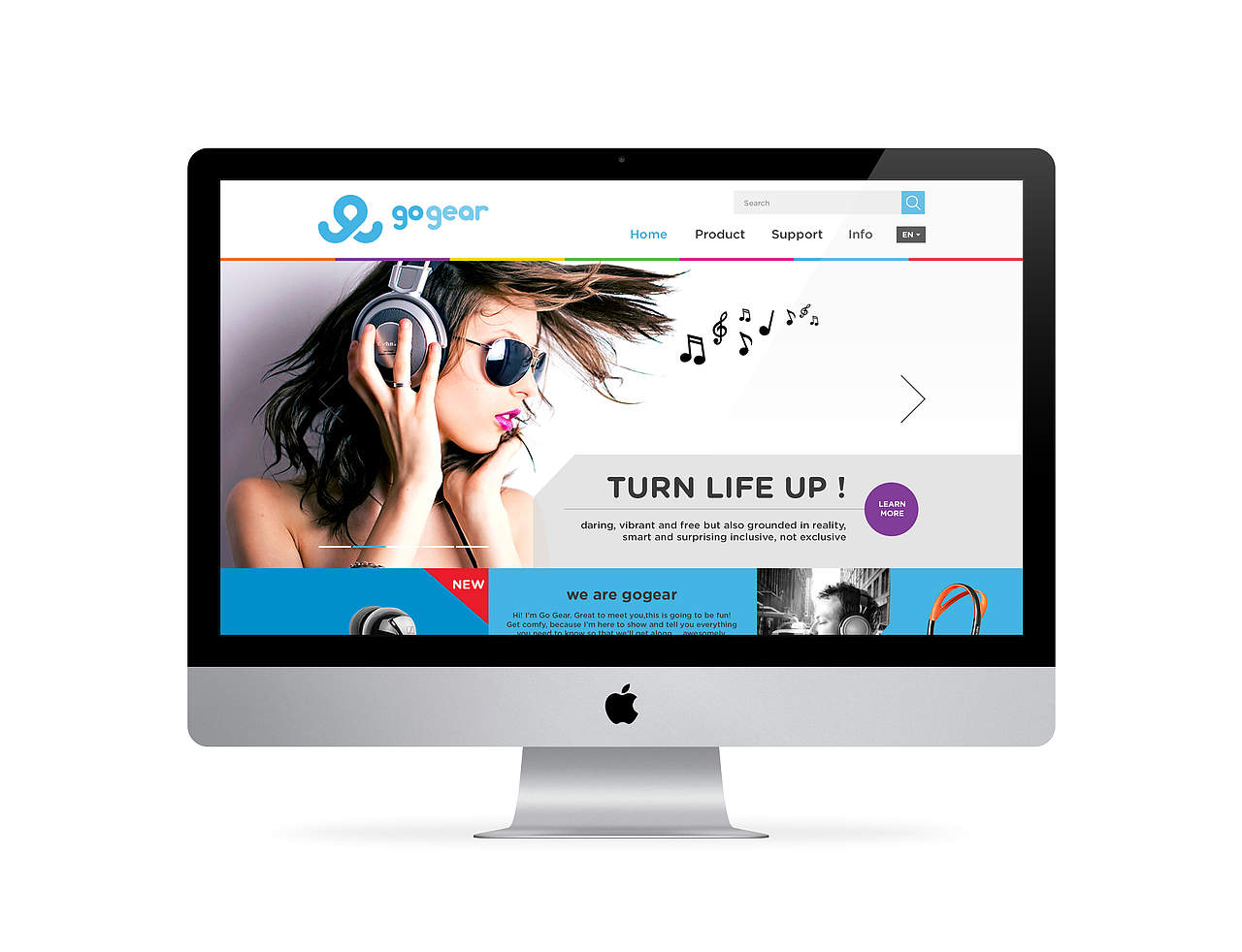 耳机 网站主页提案