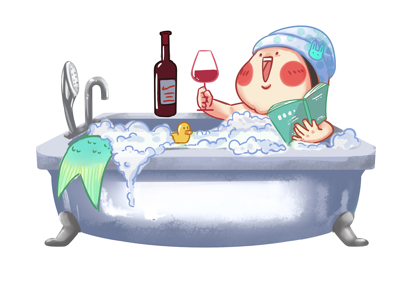 洗澡|插画|艺术插画|苏小泡 - 原创作品 - 站酷 (ZCOOL)