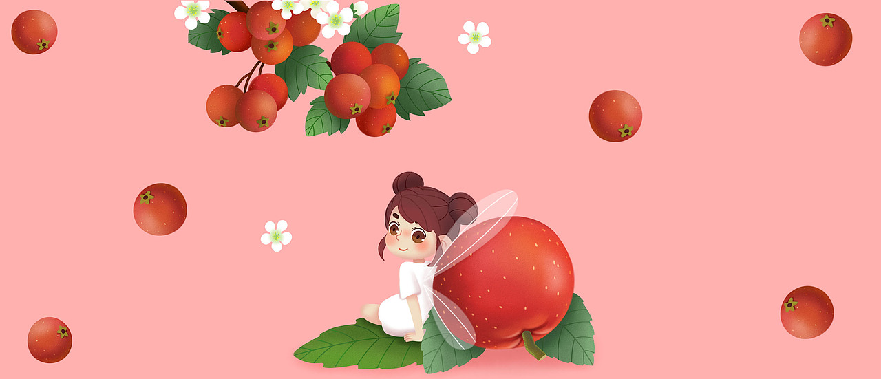 十二张水果罐头插画