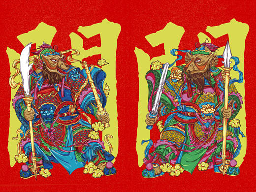 狗年门神视觉设计