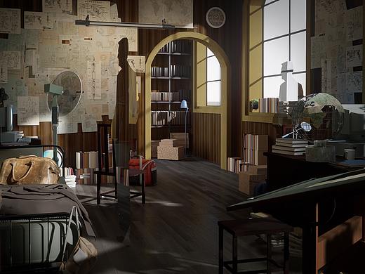 D5渲染器-走廊实验室