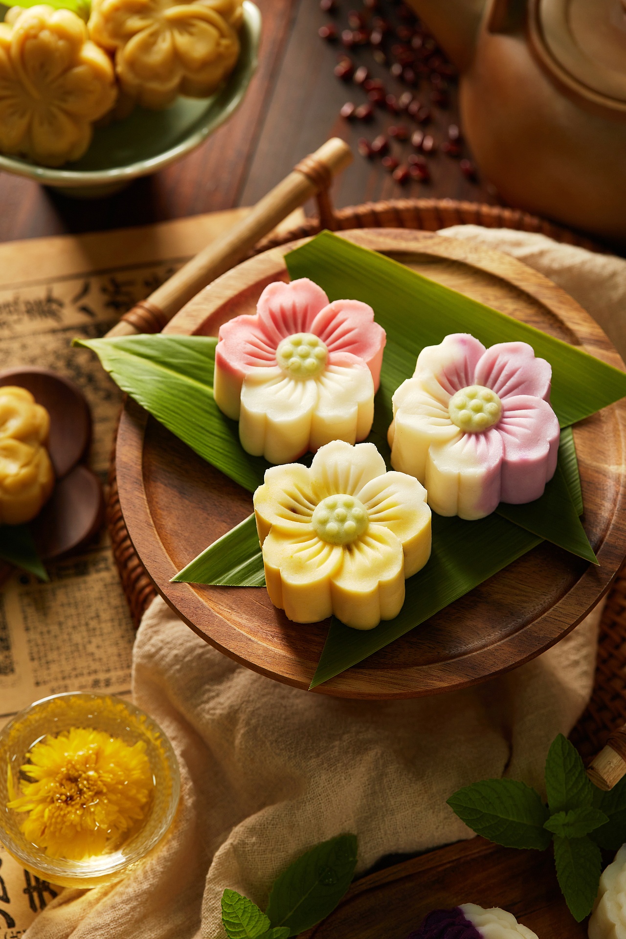 中药茶饮糕点拍摄