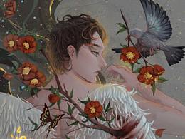 關(guān)于花兒與少男少女的圖（九）