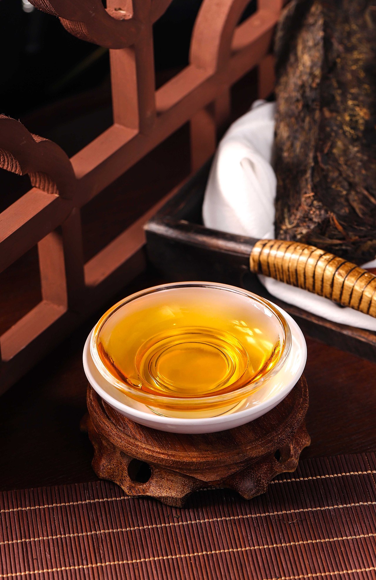 养生茶摄影 |茯砖茶黑茶