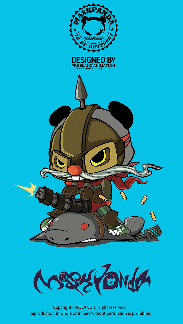 LOL MASKPANDA手机壁纸系列（图ZMTk2NDExNjA=） - 新锐潮流插画 - 站酷设计师卡西米尔手绘原创素材 - 站酷ZCOOL