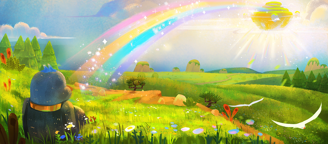 插画绘本:《彩虹长什么样》&《太阳鱼和月亮鱼》