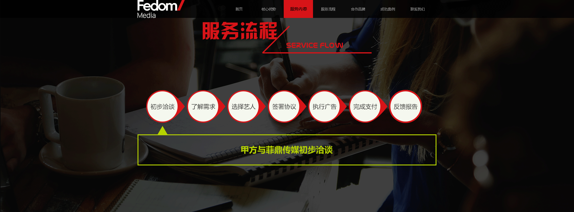 直播广告传媒类企业网站