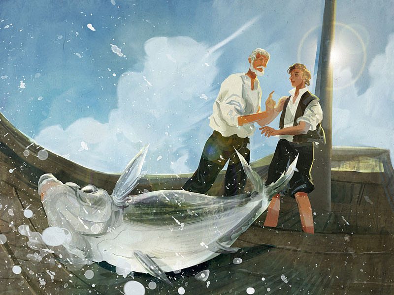 百词斩爱阅读《老人与海》（图ZMjQzOTQ1ODA4） - 绘本 - 站酷设计师micha9001原创素材 - 站酷ZCOOL