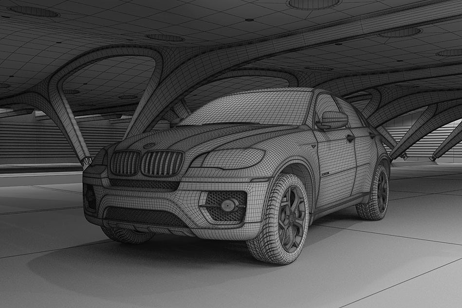 汽车类的CG渲染表现及海报设计制作