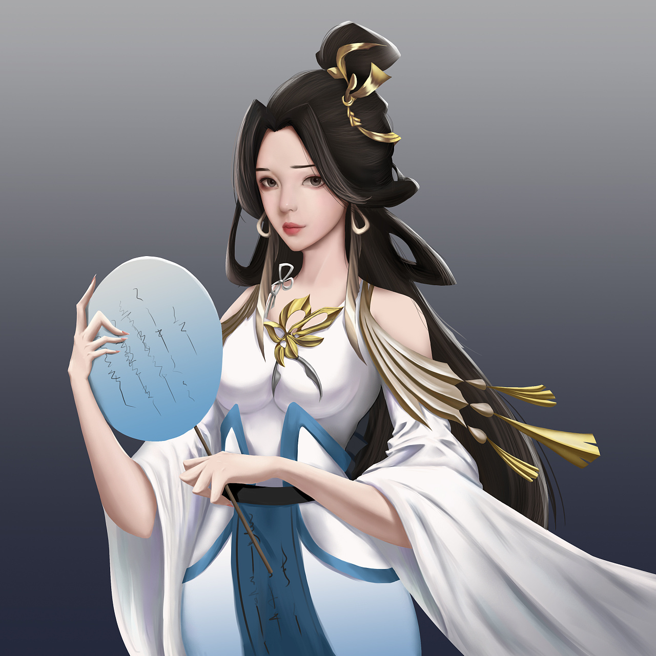 古风女-测试稿|插画|游戏原画|atlasbot - 原创作品 - 站酷 (zcool)