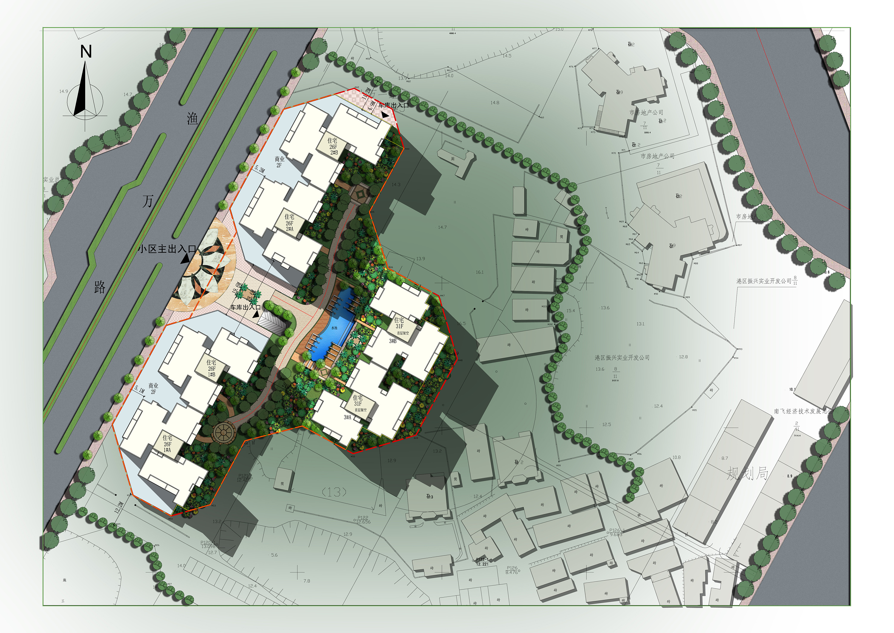 建筑彩色平面总图