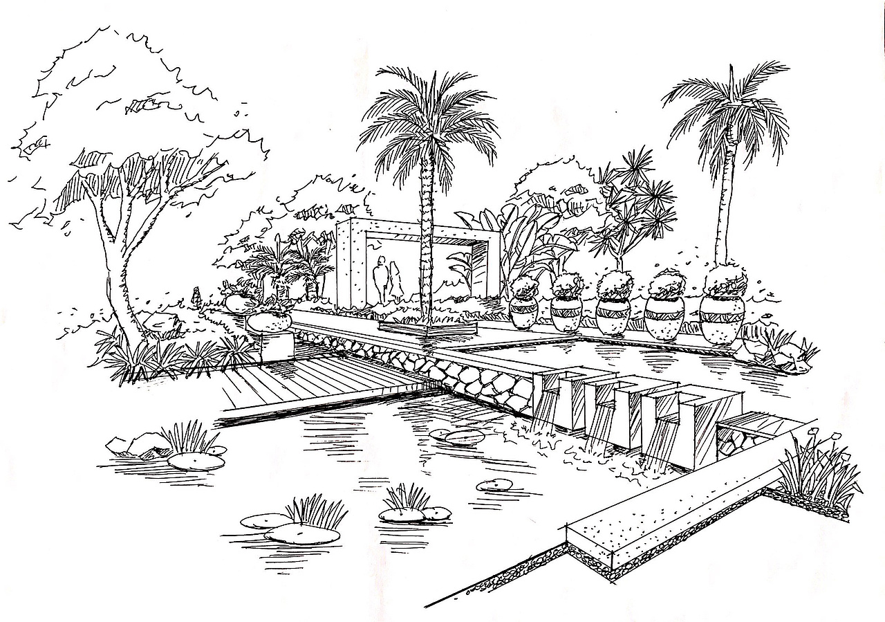 环境デザインイラスト/景观手绘_nestfei-站酷zcool