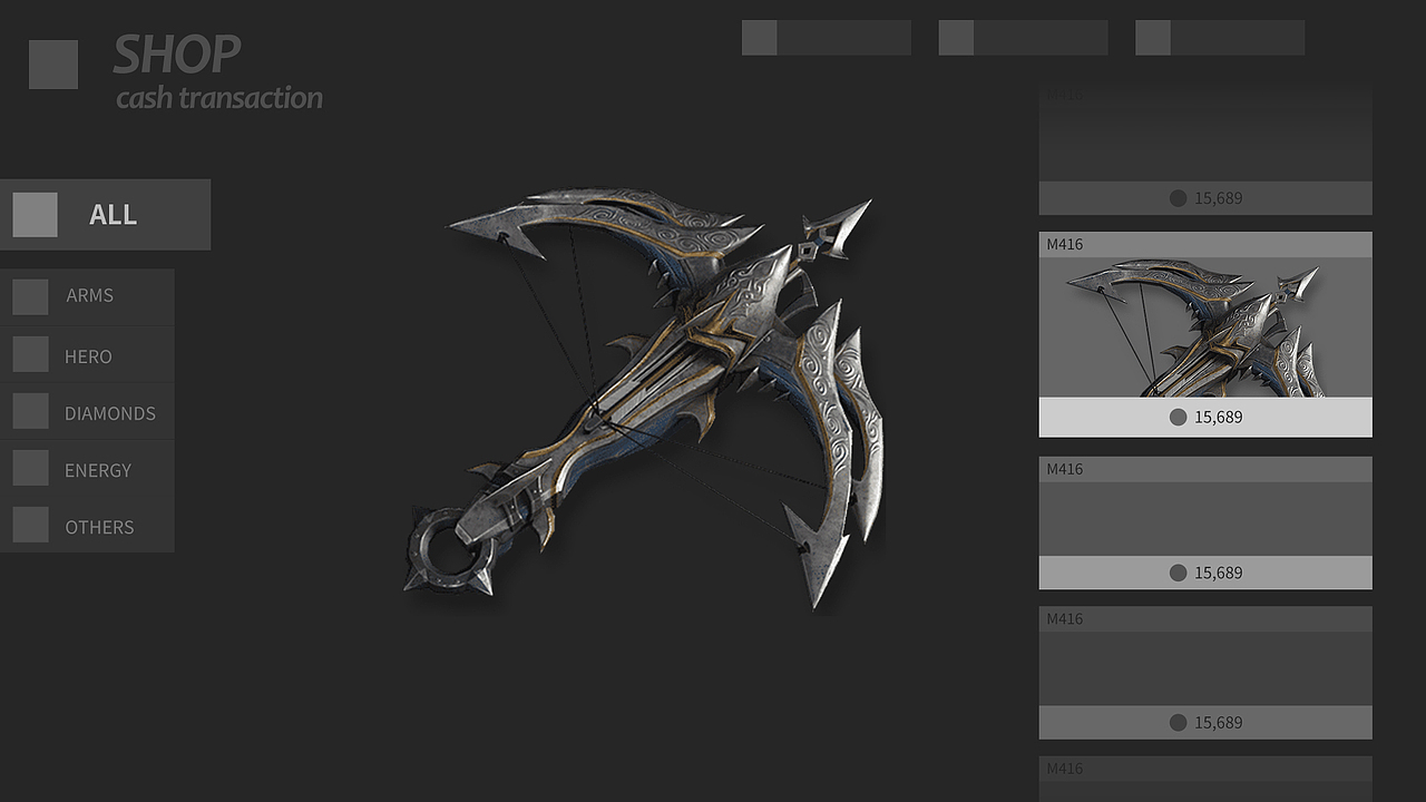 一组ACT动作游戏UI练习