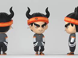 莊爺吉祥物平面三視圖及建模定制設(shè)計