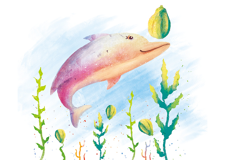 当然海豚妈妈也来了（图ZNTAyNzcxMDQ=） - 商业插画 - 站酷设计师仨俩一原创素材 - 站酷ZCOOL