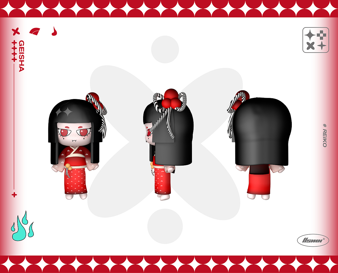 IP形象练习——#REIKO#（图ZMjYwMTA4MTY4） - IP形象 - 站酷设计师LLSMN_原创素材 - 站酷ZCOOL